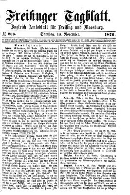 Freisinger Tagblatt (Freisinger Wochenblatt) Samstag 18. November 1876