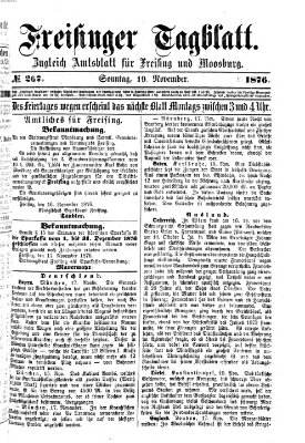 Freisinger Tagblatt (Freisinger Wochenblatt) Sonntag 19. November 1876