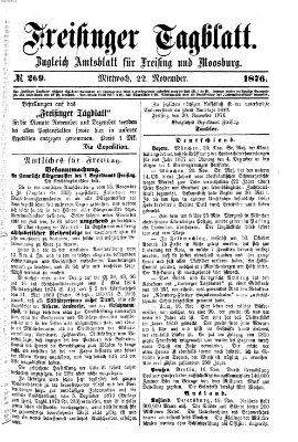 Freisinger Tagblatt (Freisinger Wochenblatt) Mittwoch 22. November 1876