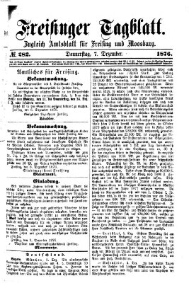 Freisinger Tagblatt (Freisinger Wochenblatt) Donnerstag 7. Dezember 1876