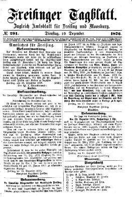 Freisinger Tagblatt (Freisinger Wochenblatt) Dienstag 19. Dezember 1876