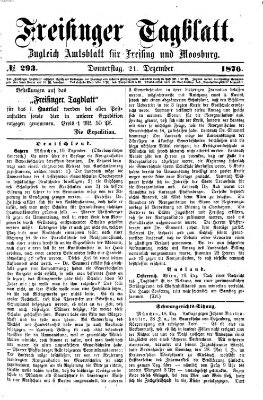 Freisinger Tagblatt (Freisinger Wochenblatt) Donnerstag 21. Dezember 1876