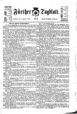 Fürther Tagblatt Dienstag 4. Januar 1876