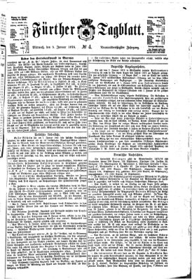 Fürther Tagblatt Mittwoch 5. Januar 1876