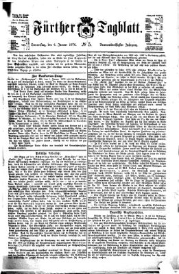 Fürther Tagblatt Donnerstag 6. Januar 1876