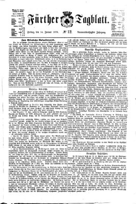 Fürther Tagblatt Freitag 14. Januar 1876