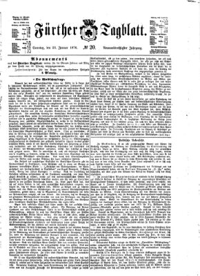 Fürther Tagblatt Sonntag 23. Januar 1876