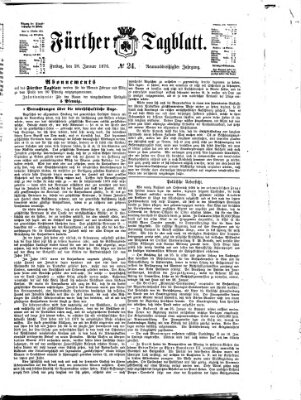 Fürther Tagblatt Freitag 28. Januar 1876