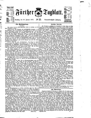 Fürther Tagblatt Samstag 29. Januar 1876