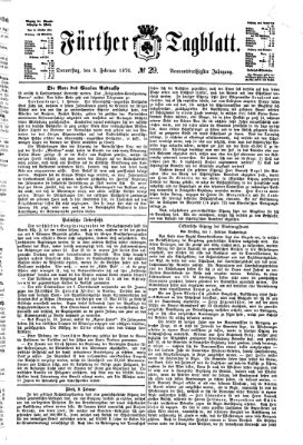 Fürther Tagblatt Donnerstag 3. Februar 1876