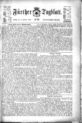 Fürther Tagblatt Dienstag 8. Februar 1876