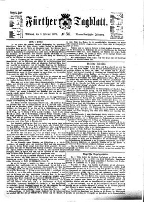 Fürther Tagblatt Mittwoch 9. Februar 1876