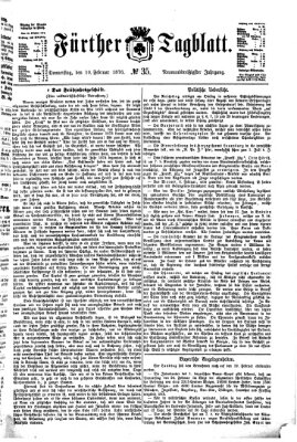 Fürther Tagblatt Donnerstag 10. Februar 1876