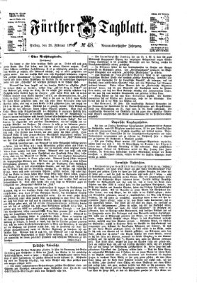 Fürther Tagblatt Freitag 25. Februar 1876