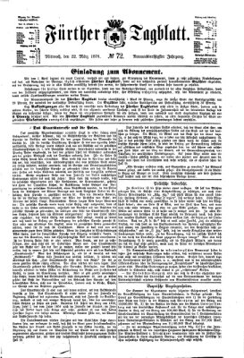 Fürther Tagblatt Mittwoch 22. März 1876