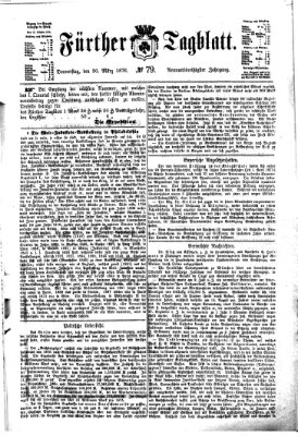 Fürther Tagblatt Donnerstag 30. März 1876