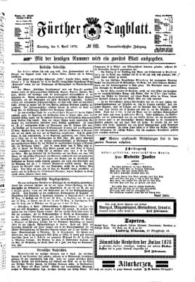 Fürther Tagblatt Sonntag 9. April 1876