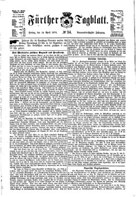 Fürther Tagblatt Freitag 14. April 1876