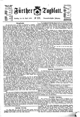 Fürther Tagblatt Samstag 22. April 1876