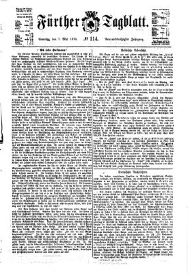 Fürther Tagblatt Sonntag 7. Mai 1876