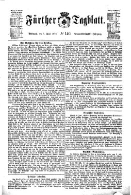 Fürther Tagblatt Mittwoch 7. Juni 1876