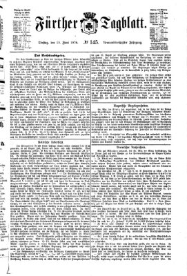 Fürther Tagblatt Dienstag 13. Juni 1876