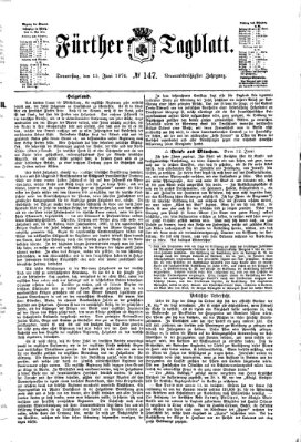 Fürther Tagblatt Donnerstag 15. Juni 1876