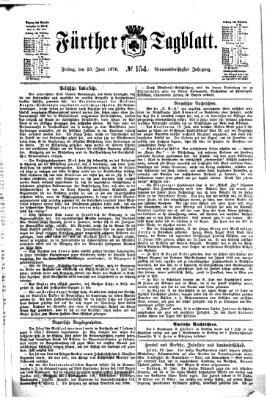 Fürther Tagblatt Freitag 23. Juni 1876