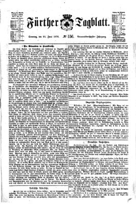 Fürther Tagblatt Sonntag 25. Juni 1876