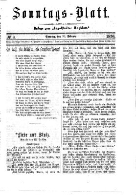 Ingolstädter Tagblatt. Sonntagsblatt (Ingolstädter Tagblatt) Sonntag 20. Februar 1876