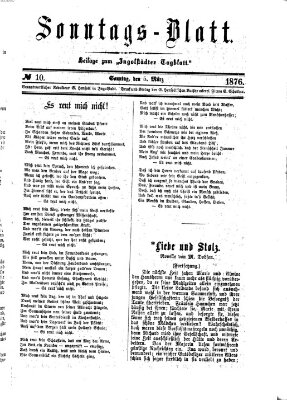 Ingolstädter Tagblatt. Sonntagsblatt (Ingolstädter Tagblatt) Sonntag 5. März 1876