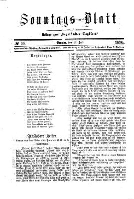 Ingolstädter Tagblatt. Sonntagsblatt (Ingolstädter Tagblatt) Sonntag 16. Juli 1876