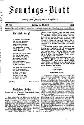 Ingolstädter Tagblatt. Sonntagsblatt (Ingolstädter Tagblatt) Sonntag 23. Juli 1876