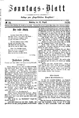 Ingolstädter Tagblatt. Sonntagsblatt (Ingolstädter Tagblatt) Sonntag 20. August 1876