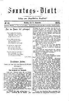 Ingolstädter Tagblatt. Sonntagsblatt (Ingolstädter Tagblatt) Sonntag 17. September 1876