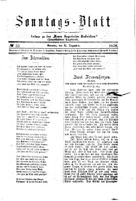 Ingolstädter Tagblatt. Sonntagsblatt (Ingolstädter Tagblatt) Sonntag 31. Dezember 1876