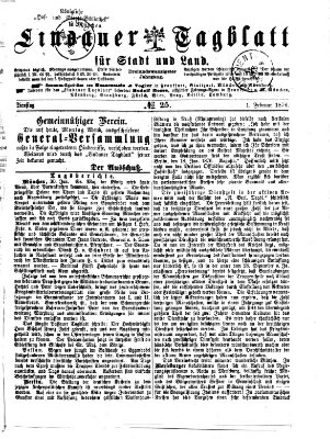 Lindauer Tagblatt für Stadt und Land Dienstag 1. Februar 1876