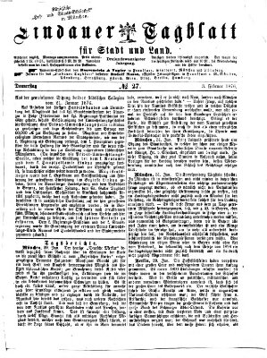 Lindauer Tagblatt für Stadt und Land Donnerstag 3. Februar 1876