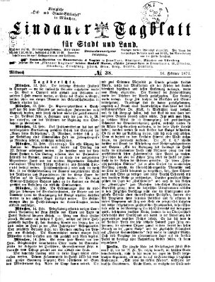 Lindauer Tagblatt für Stadt und Land Mittwoch 16. Februar 1876