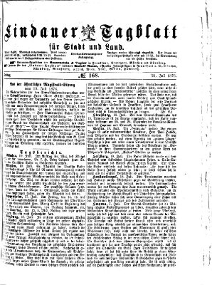 Lindauer Tagblatt für Stadt und Land Freitag 21. Juli 1876