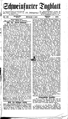 Schweinfurter Tagblatt Mittwoch 5. Juli 1876