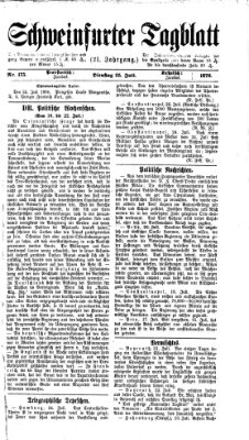 Schweinfurter Tagblatt Dienstag 25. Juli 1876