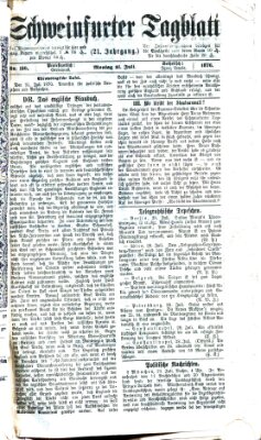 Schweinfurter Tagblatt Montag 31. Juli 1876