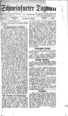 Schweinfurter Tagblatt Freitag 18. August 1876