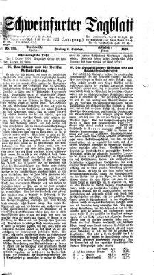 Schweinfurter Tagblatt Freitag 6. Oktober 1876