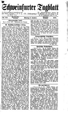 Schweinfurter Tagblatt Montag 9. Oktober 1876