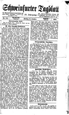 Schweinfurter Tagblatt Freitag 13. Oktober 1876