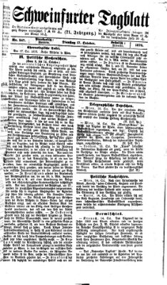 Schweinfurter Tagblatt Dienstag 17. Oktober 1876