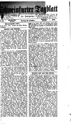 Schweinfurter Tagblatt Freitag 20. Oktober 1876