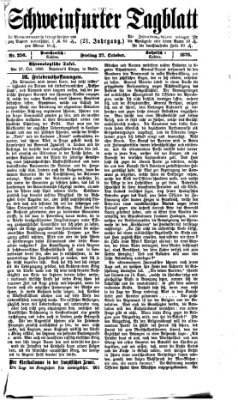 Schweinfurter Tagblatt Freitag 27. Oktober 1876